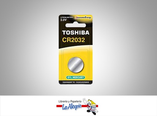 [4904530108068] PILA DE BOTON CR2032 LITIO 3V UND MARCA TOSHIBA