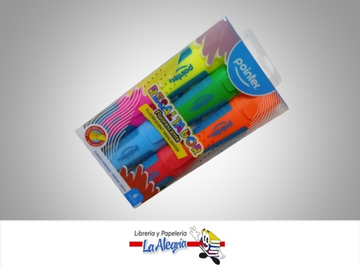 [7453078501925] RESALTADOR FLOURECENTE MINI FMK22146 PAQ 6 UND MARCA POINTER