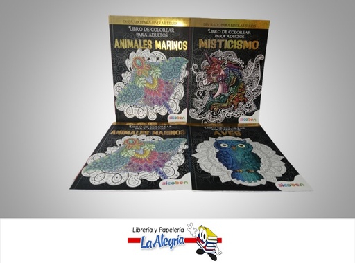[6014417117149] MANDALAS LIBRO PARA COLOREAR 4 TITULOS TEMATICA INFANTILES MARCA SICOBEN