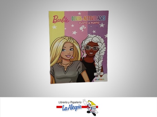 [6014417078082] LIBRO COLOREAR DIVER-ACTIVIDADES BARBIE PUNTO A PUNTO TEMATICA INFANTILES MARCA SICOBEN