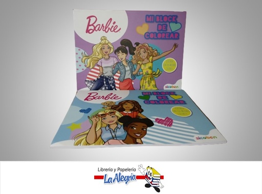 [6014417054093] MI BLOCK DE COLOREAR BARBIE CON STICKER TEMATICA INFANTIL MARCA SICOBEN