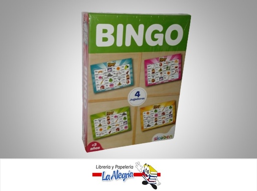 [6014417128107] JUEGO EDUCATIVO BINGO DEL ALFABETO 4 TABLEROS MARCA SICOBEN