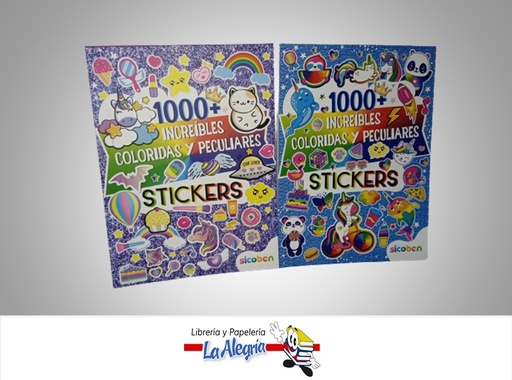 [6014417070031] LIBRO DE STICKERS 24 PAGINAS 1000+ STICKERS MARCA EDITORIAL SICOBEN