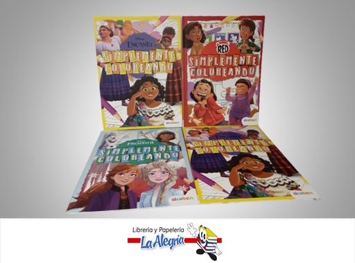 [6014417084090] LIBRO DE ACTIVIDADES SIMPLEMENTE COLOREANDO DISNEY 24 PAGINAS 4 TITULOS EDITORIAL SICOBEN