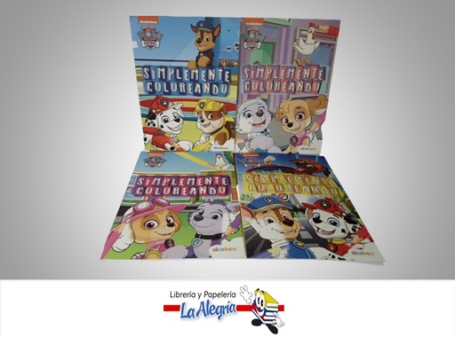 [6014417085011] LIBRO DE ACTIVIDADES SIMPLEMENTE COLOREANDO PAW PATROL 24 PAGINAS 4 MARCA TITULOS EDITORIAL SICOBEN