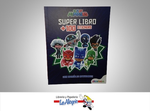 [6014417055007] LIBRO DE STICKERS PJ MASK +100 10 PAGINAS  TEMATICA INFANTIL EDITORIAL SICOBEN