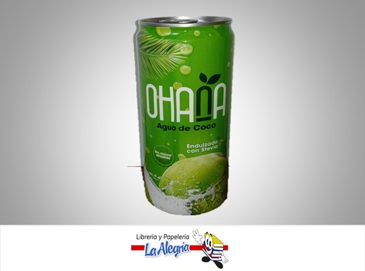 [7596756314001] AGUA DE COCO CON STEVIA LATA 320ML MARCA OHANA