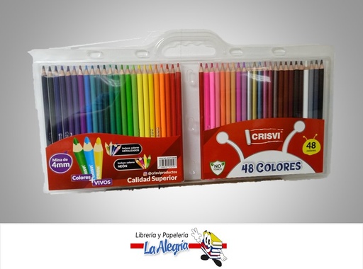 [7598874012197] LAPICES DE COLORES 4MM 48 COLORES MARCA CRISVI