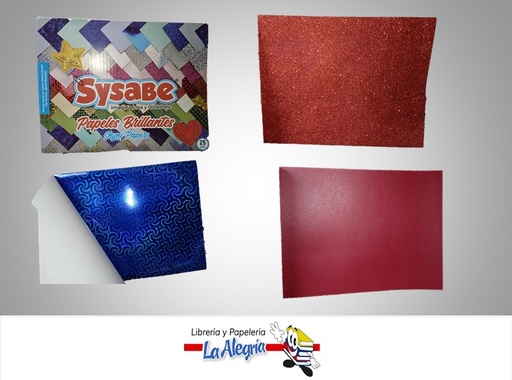 [7591213024172] BLOCK DE PAPEL ESPECIAL ESCARCHADO,HOLOGRAFICO Y PERLADO 32X25CM MARCA SYSABE