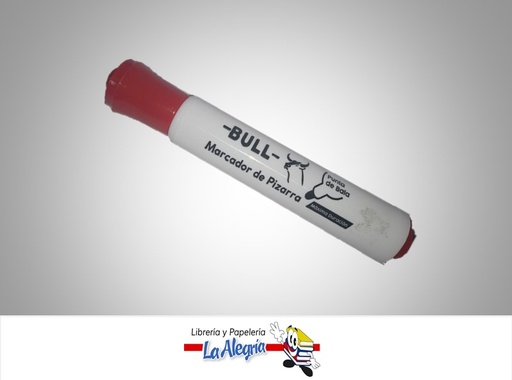 [BPIZRO] MARCADOR PARA PIZARRA ACRILICA ROJO UND MARCA BULL