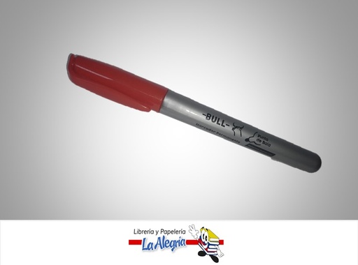 [BPFRO] MARCADOR PUNTA FINA ROJO MARCA BULL