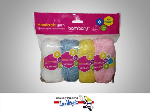 [7453086108710] ESTAMBRE ESCOLAR 15 GR PAQ 4 UND COLORES PASTEL MARCA BAMBARY