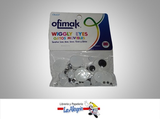 [704831778137] OJO LOCO OK437 TAMAÑO VARIADOS PAQUETE 50 PZA MARCA OFIMAK