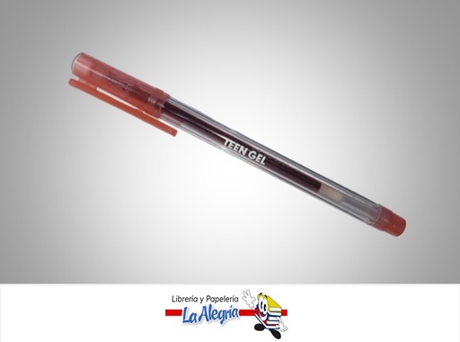 [TEENGEL07] BOLIGRAFO GEL CON TAPA 0.6MM ROJO  UND MARCA OFIMAK