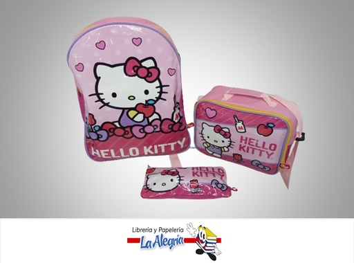 [7591525166300] MORRAL/CARTUCHERA/LONCHERA 959104 COMBO HELLO KITTY  MARCA CAPI