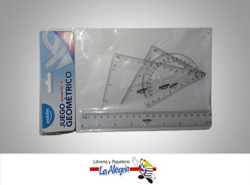 [7453078529950] JUEGO DE GEOMETRIA RU1220 20 CM  4PZ MARCA POINTER