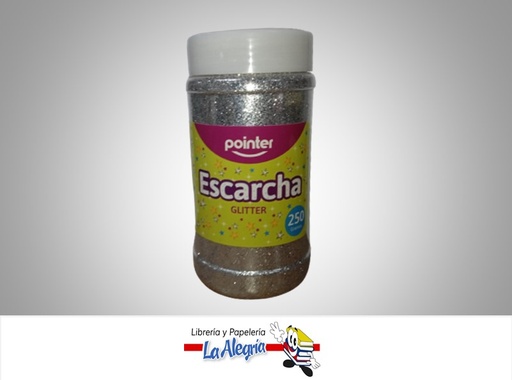 [7453038425216] ESCARCHA GL250NSV 250G PLATEADA MARCA POINTER