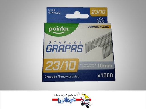 [7453010047337] GRAPAS 23/10 X 1000 UNIDADES MARCA POINTER