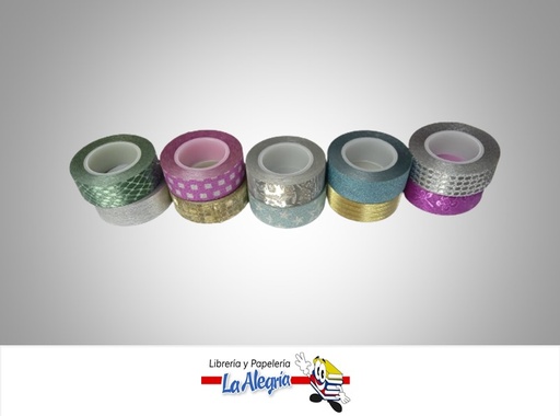 [CDWTES007] CINTA WASHITAPE ESCARCHADA 15MM MARCA POINTER