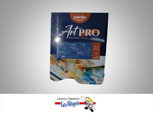 [7453010034436] BLOCK DE PALETA PAPEL DESECHABLE ART PRO PD58912 22.9X30.5CM 58G 40 HOJAS MARCA POINTER