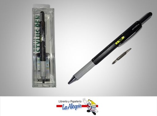 [080333736999] BOLIGRAFO STYLUS 7 EN 1 NEGRO (BLACK) UND MARCA MONTEVERDE