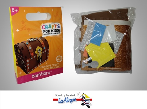 [7453086110041] KIT DE MANUALIDADES COFRE DEL TESORO MARCA BAMBARY