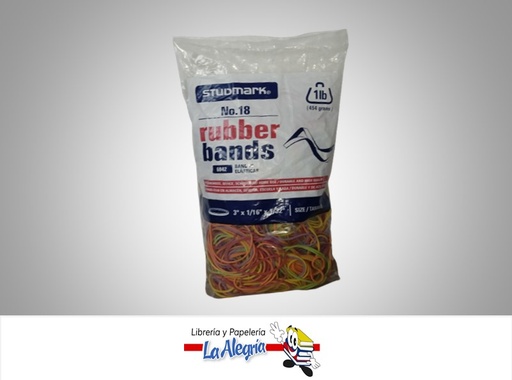 [7453015102451] LIGA DE GOMA N°18 454GR ST06042 COLORES MARCA STUDMARK