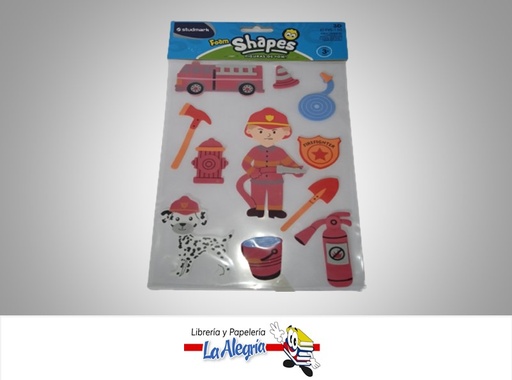 [7453015150780] FIGURA FOAMI BOMBERO STEVS130  11 PZA MARCA STUDMARK