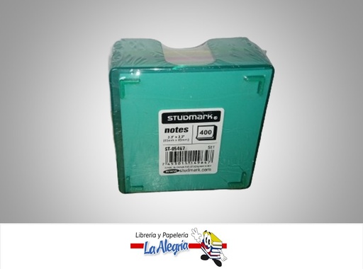 [7453015149647] NOTAS ST05467 400 HOJAS 85X85MM CON DISPENSADOR MARCA STUDMARK