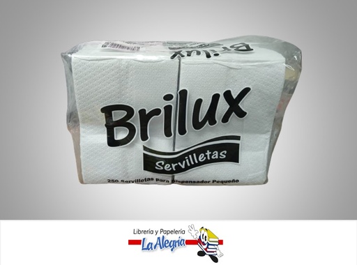 [7591922002232] SERVILLETA PEQUEÑA PAQUETE 250 UND MARCA BRILUX