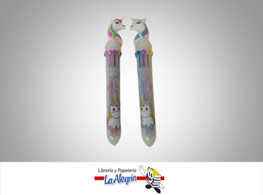 [AT0045UNICORN] BOLIGRAFO RETRACTIL UNICORNIO MULTICOLOR MARCA S/M