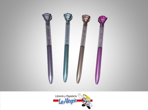 [AT0057DIAMANT] BOLIGRAFO DIAMANTE UNICOLOR GEMA 4 COLORES MARCA S/M