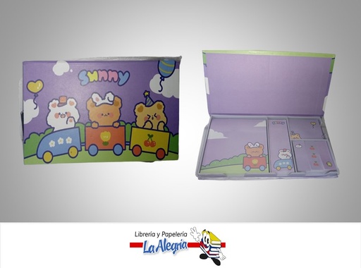 [6972404668572] NOTA AUTOADHESIVA CUTE TEDDIES SET 4 UNIDADES MARCA HONGSU