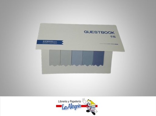[1200005545] NOTA AUTOADHESIVA 1.8X6.5CM 100 HOJAS COLOR PASTEL MARCA GUESTBOOK