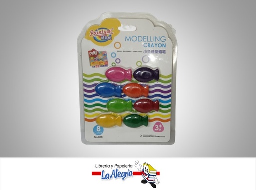 [6926651908561] CREYON MODELLING FIGURAS 856; 8 COLORES MARCA PAINTYOU