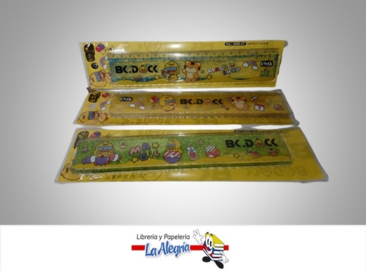 [6970570812218] REGLA ACRILICA CON ESCARCHA 30027; 20 CM MARCA JIEYANG