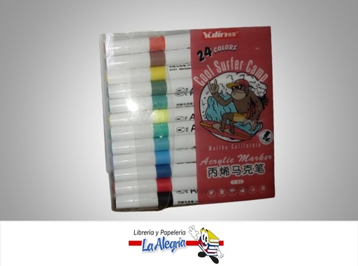 [6937924703561] MARCADOR POSTER ACRILICO QBT2625 24 COLORES MARCA YULIN