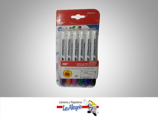 [8435250906581] MARCADOR PIZARRA PE494-8 2/3 MM 12 COLORES MARCA MP