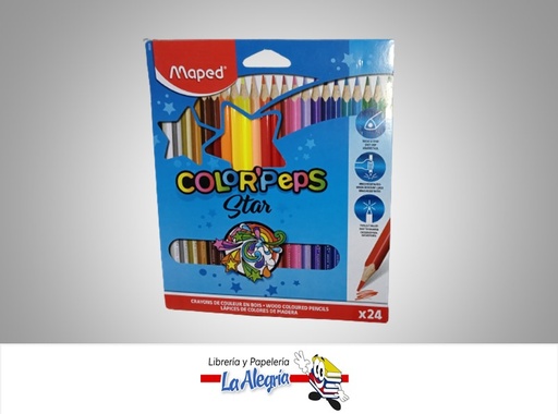 [3154141832246] LAPICES DE COLORES COLOR ´PEPS 24 COLORES MARCA MAPED