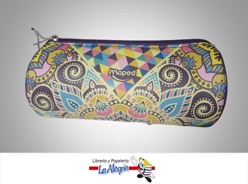 [3154149348367] CARTUCHERA CILINDRICA MANDALA 21X9CM MARCA MAPED