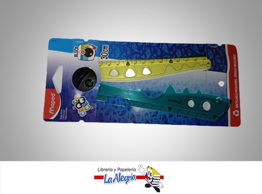 [3154142820303] REGLA PEGLABLE CROC CROC 15 Y 30 CM MARCA MAPED