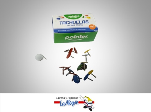 [7453038443920] CHINCHE METALICO TT203100C COLORES 100 UND MARCA POINTER