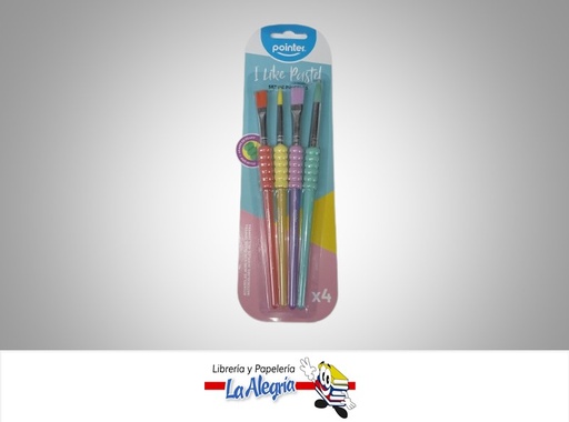 [7453010091033] PINCEL FOAM GRIP AB2104PA COLOR PASTEL SET 4 UND MARCA POINTER
