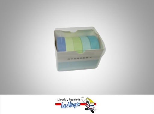 [6973286780024] TIRRO (MASKING TAPE) 2M PASTEL 5 PZA MARCA S/M