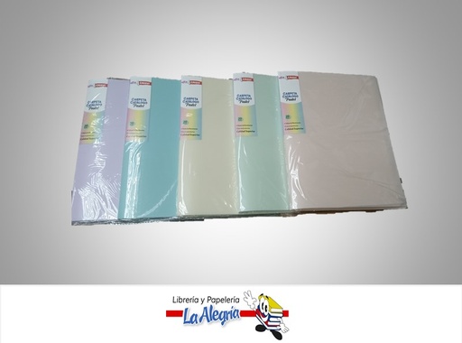 [7598874012159] CARPETA CATALOGO W142P 20 HOJAS CARTA COLORES PASTEL MARCA CRISVI