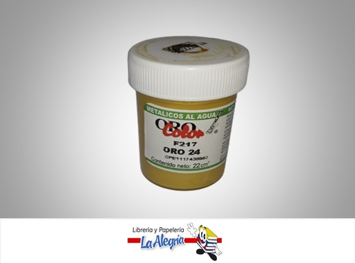 [7590015023024] METALICO AL AGUA 22CC F217 ORO 24 MARCA ORO COLOR   