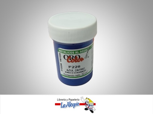 [7590015048768] METALICO AL AGUA 22CC F228 AZUL ZAFIRO MARCA ORO COLOR   