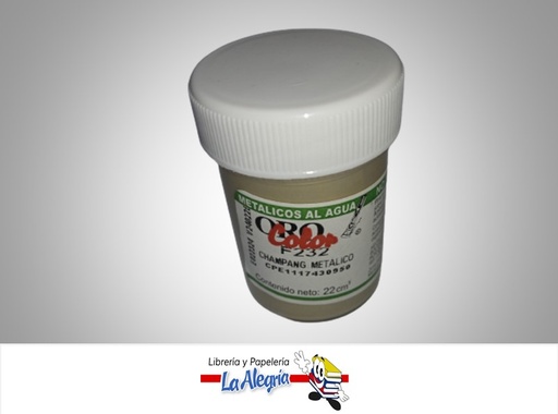 [7590015048805] METALICO AL AGUA 22CC F232 CHAMPANG METALICO MARCA ORO COLOR