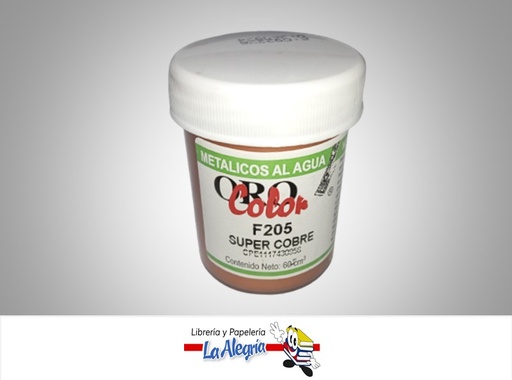 [75900150029511] METALICO AL AGUA 60CC F205 SUPER COBRE MARCA ORO COLOR   