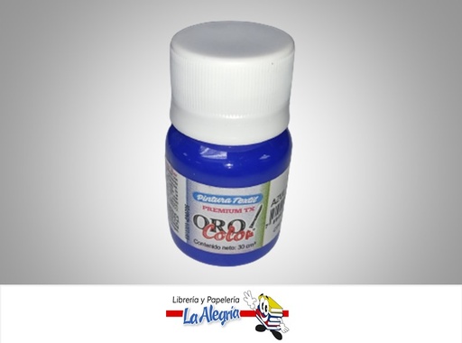[7590015035904] PINTURA PARA TELA TX348 30CC AZUL ULTRAMAR MARCA ORO COLOR